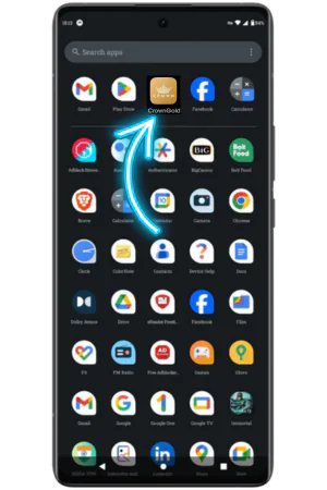 CrownGold Casino app on Android