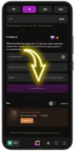 CrownGold login Bestatigen und los