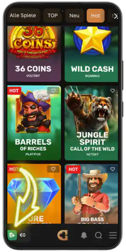 CrownGold login Kasse offnen
