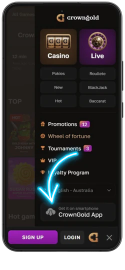 CrownGold Casino app download